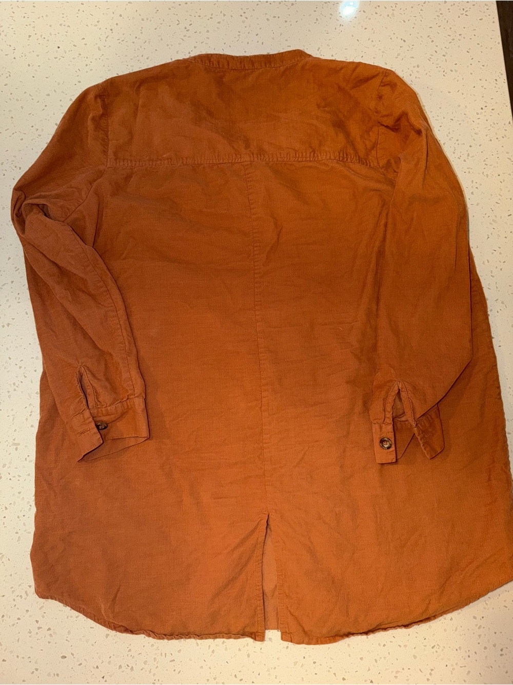 Poetry Linen Blend Button Down Shirt Size 18 Rust Orange Boho Cottagecore - Picture 3 of 6